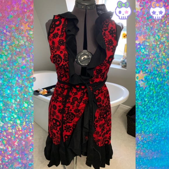 Sugar Skull Wrap Dress - Picture 1 of 3